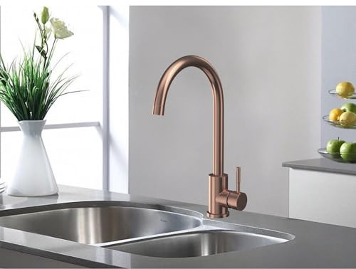 Keenware KKT-445 Kilburn Contemporary Monobloc Kitchen Mixer Tap: Brushed Bronze