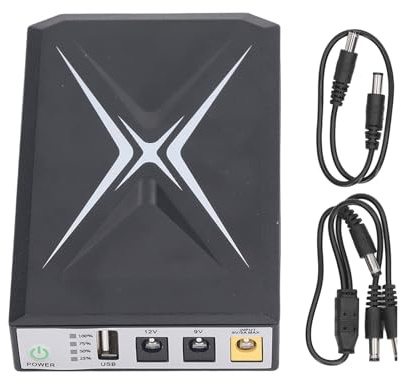 Potencia de Respaldo de Zenithaur para cámara de Seguridad Mini UPS Batería de Respaldo 10400mAh, Fuente de alimentación ininterrumpida para enrutador y WiFi
