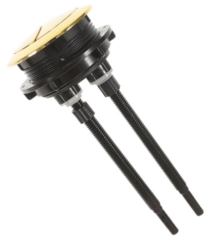 LALAFINA Botón de Descarga de Inodoro Doble Pulsador 48 Mm Plástico Abs Dorado Redondo para Cisterna Reparación Baño Kit Repuesto