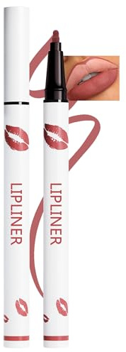Erinde Wasserfester Lipliner Matte, Waterproof Lip Marker, Long Lasting Lip Pencil, Highly Permanented Lippenkonturenstifte, Natürlicher Smooth Lippenstift #007