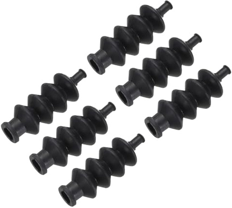 sourcing map 6 Stück 42 mm wasserdichte Schubstange Gummidichtung Faltenbalg für ferngesteuertes Boot, bürstenloses Elektroboot, Auto