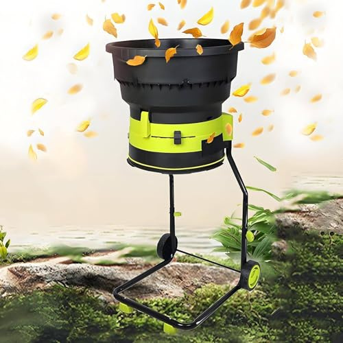 MANYOUYOU Broyeur De Feuilles électrique, Broyeur De Feuilles sans Lame Haute Puissance De 2 500 W pour Un Rapport De Réduction De 17:1, Paillage Jusqu'à 55 Gallons par Minute 10M