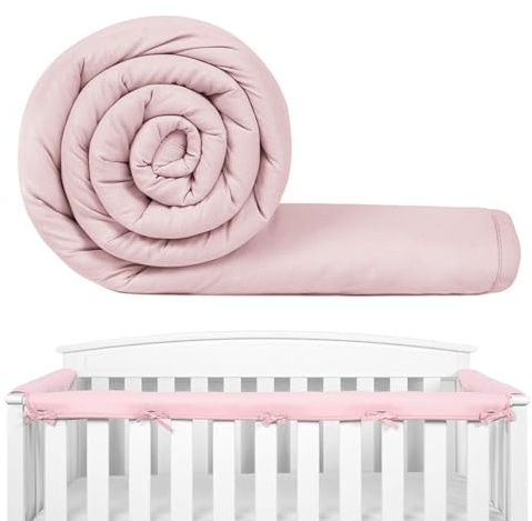 Whyzsjnclg Protection de Rails de lit bébé, 3 pièces, Protecteur Couverture Rail Berceau pour bébé à mâcher, Protection Dentition, enveloppe Rail lit rembourrée pour Rails Avant latéraux, p