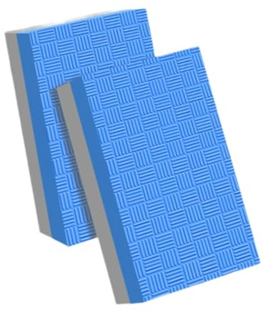 rockible 2X Gewichtheber Fallschutzmatten, Wiederverwendbare, Vielseitige Und Geräuscharme Kreuzheben Pads für Anfänger, Erwachsene Und Zuhause, Blaugrau 50x30x4cm