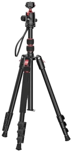 Compatible avec Les appareils Photo Reflex numériques, trépied et Monopode 2 en 1 avec tête panoramique à 360° et Pieds réversibles à 180°