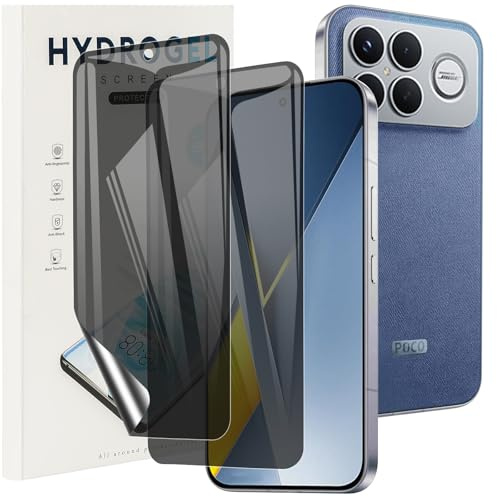 KUSINHOKA Protector Pantalla de Privacidad para Xiaomi Poco F8 Ultra 5G, [2 Piezas] Anti-Espía Hidrogel Flexible Full Cobertura Película Protectora, Anti-arañazos Film Protector para Poco F8 Ultra