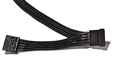 be quiet! Power Cable CS-3420, 2x S-ATA Kabel, einzeln ummantelt, 400 mm Länge, Premium-Verlängerung für BQ modulare Netzteile, edles Design, Schwarz