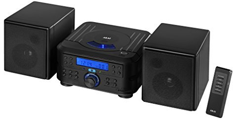 Akai Micro CD y Sistema de Radio, Memoria programable de 20 Pistas, 2 x 2 W, Color Negro