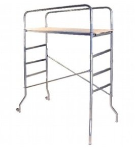 Trabattello -Impalcatura tubolare - Mini ponteggio in ferro zincato a freddo ideale per fai da te e lavori indoor