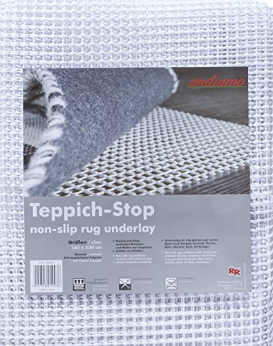 andiamo Teppich Stop Antirutschmatte für Teppich - rutschfeste Unterlage, um ein Verrutschen des Teppichs zu verhindern - Teppich Antirutschunterlage 160 x 230 cm