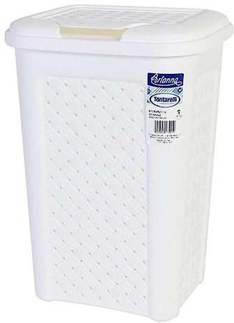 Tontarelli 49700 Papelera Baño 10L Arianna Blanco