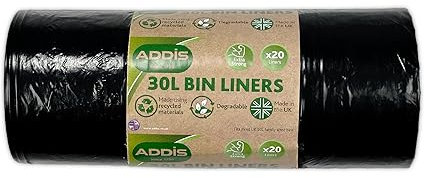 Addis 518023 Kitchen Waste Bin Liners, Assortment, 30 L