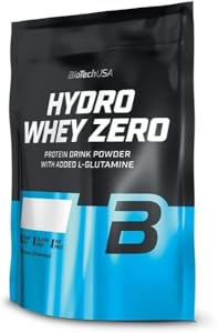 BioTechUSA Hydro Whey Zero | Glutenfri, sockerfri, fettfri | 80% proteininnehåll | Snabbt upptag | Vassleprotein komplex, 454 g, Vanilj | Hydrolyserat vassisolat | snabbt absorberbart | Med BCAA & glutamin | fettfri, sockerfri, glutenfri | 454 g, vanilj