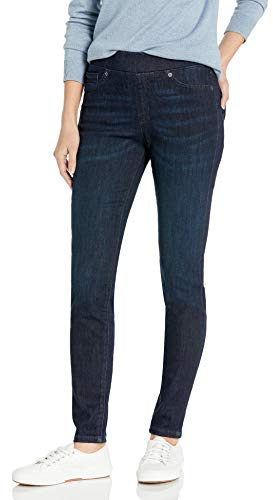 Amazon Essentials Damen Stretch-Schlupf-Jeggings mit mittlerer Leibhöhe - Auslaufmodell, Dunkle Waschung, 44