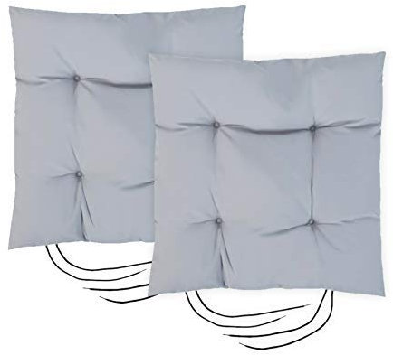 Gardenista® - Cojín para Silla de jardín con Lazos para Asiento, Resistente al Agua y al Fuego
