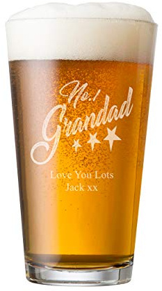 Personalised Engraved Perfect Beer Pint Grandad Gift