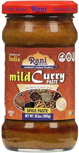 Rani Curry Paste MILD (Spice Paste) 10.5oz (300g) Glass Jar ~ No Colors | All Natural | NON-GMO | Kosher | Vegan | Gluten Free | Indian Origin