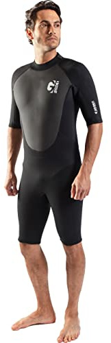 GUL Shorty Back Zip G-Force 3mm Hombre - Negro - Fácil Estiramiento - Paneles 80% D-Flex para Mayor Durabilidad