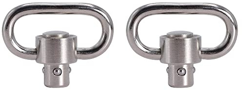 TRIROCK 2 Stück, Stahl, 3,1 cm, silberfarben, mit Druckknopf, Schnellverschluss, abnehmbare Schlinge mit Drehgelenk