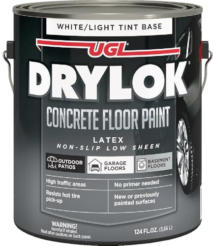 Drylok 43113 Concrete Floor Paint, Non-Slip White/Tint, Gallon - Quantity 1