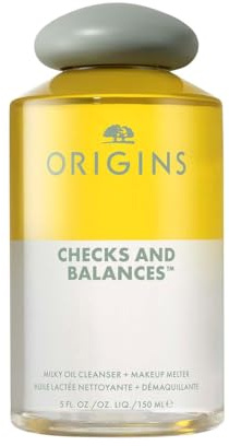 Origins Checks and Balances Milky Oil Cleanser + Makeup Melter | Macht die Haut weich und entfernt Make-up | Mit Squalan und pflanzlichem Glycerin, 150 ml