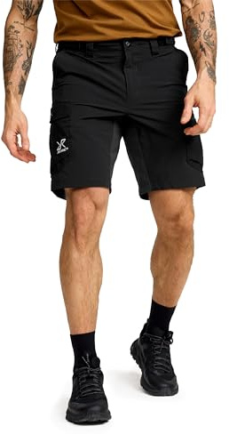 RevolutionRace Rambler Lightweight Pro Shorts Herr, Lättvikts Vandringsshorts för alla Utomhusaktiviteter, Black, S