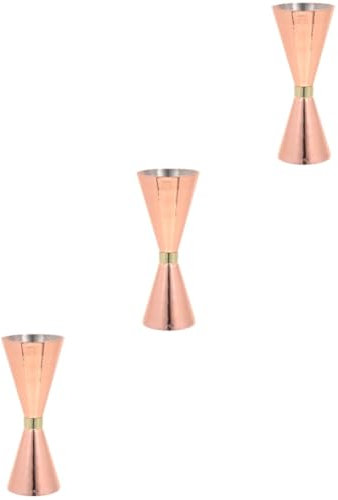 MAGICLULU 3piezas Copa Medidora De Acero Inoxidable Para Cócteles Jigger Para Mezclar Bebidas Casa Fiestas y Bares
