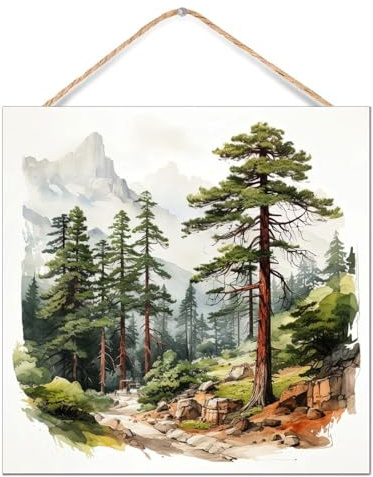 Sequoia National Park Wood Home Sign Room Decor Funny Nature Lover Or Traveler Signs Custom Wood Sign for Room Home Front Door 12x12in