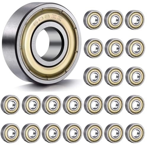 Cuscinetti a Sfera, 24 608 ZZ Cuscinetti a Sfera, Cuscinetti a Sfera Miniaturizzati a doppia Schermatura, (2,2 x 2,2 x 0,7 cm) per Skateboard, Monopattini, Pattini in Linea