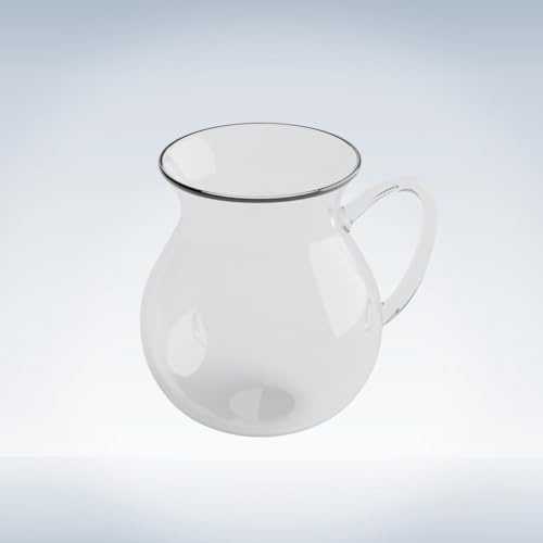 Taza de té turco/café de vidrio con asa, tamaño extra grande, 4 tazas de té tradicionales, vidrio grueso que retiene el calor, mango cómodo, perfecta para los amantes del té y el café, 1 unidad