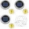 Adiwo 3 Pezzi Lanterna Solare da Esterno Parti di ricambio, Catena luminosa da 2 m con 20 LED, Viene fornito con 3 maniglie, Lanterne Solari esterno Barattolo di vetro Luci Solari Giardino
