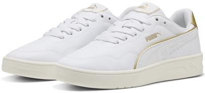 PUMA Court Lally Dayinight, Scarpe da Ginnastica Donna, Bianco Bianco Oro, 41 EU