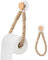 QIANCSJ Toilettenpapierhalter Holz Klopapierhalter ohne Bohren Handtuchhalter WC Papier Halterung Vintage Dekoration Boho Deko Industrie Seil für Badzimmer Toilette