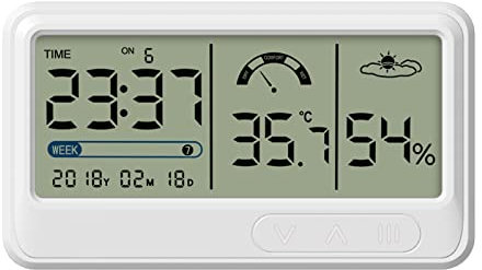 Thermostat für Haus, Luftfeuchtigkeitsmesser, Digitales Thermometer, Digitales Hygrometer, Mini-Hygrometer-Thermometer, für Zuhause, Schlafzimmer, Babyzimmer, Büro, Gewächshaus,