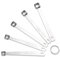 Tyqour Juego de cucharas medidoras de acero inoxidable, 5 cucharas medidoras de acero inoxidable con escala, cucharas medidoras, cucharas dosificadoras para tarros pequeños de especias, raciones secas