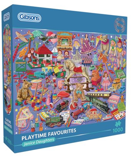 Gibsons Playtime Favourites 1000 Piece Jigsaw Puzzle Nostalgic Children Toys Sustainable Jigsaw Puzzle for Adults | Premium 100% Recycled Board | Great Gift for Adults | Gibsons Games