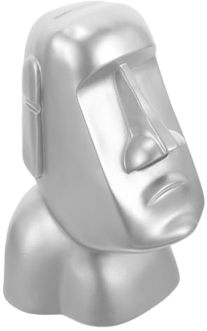 GETAJGHSD Moai Statue Headphone Stand Resin Tabletop Decor Headphone Display Rack Holder