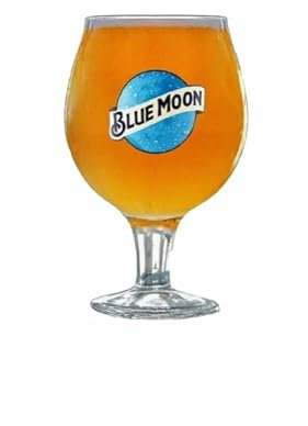 Celebration Spirits Blue Moon - Vaso de cerveza belga, media pinta
