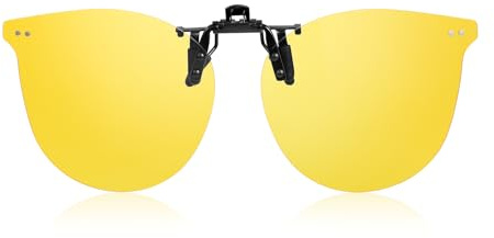 Hifot polariserade clip-on solglasögon män kvinnor, UV400-skydd uppfällbart solglasögon över glasögon för körning resor utomhussport, gUL, En storlek