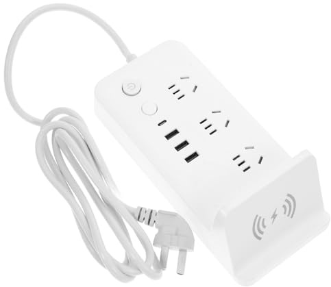 FELTECHELECTR Regleta De Enchufes Múltiple Inalámbrica y USB para y Protección contra Sobretensiones y Seguridad Infantil