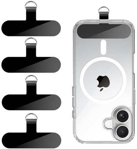 WOOZ 4pcs Phone Tether Tab, Silicone Phone Lanyard Patch, Tether Tab for Phone Lanyard, Phone Strap