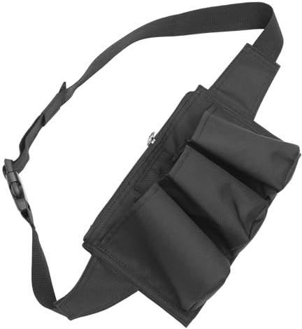 Angoily Borsa per utensili per la pulizia strumenti all'aperto marsupio per attrezzi da giardinaggio Vita attrezzo Cintura grembiule con tasche multiuso marsupio da giardino rete Nero