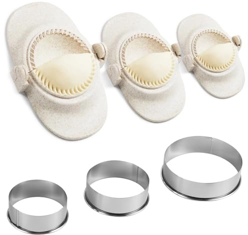 poraceous 6 stycken dumplingform, 3 storlekar | Dumpling Maker, Dumplingform, Putty Press Set, Ravioli Maker Machine för Gyoza, Wonton (7/8/11 cm)