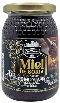 Guillermo | Miel de Montaña de Soria - Bote 1 kg. | 100% natural | Recolectada a más de 1.000 metros de altitud | Sin aditivos | Perfecta para tomar sola, en infusiones o sobre tostadas