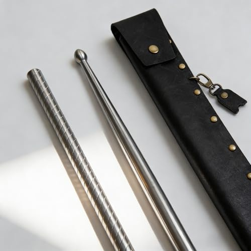Metal Drum Sticks, Weighted Stainless Steel Drumsticks for Practice