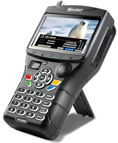 VF9930 Satelliten Finder 10bit mit Bildschirm 4,3 und TV DVB-S2/S/T2/T/C
