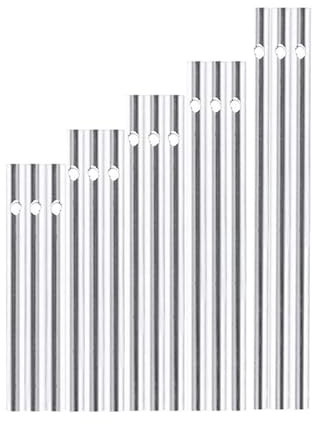 Shirene Vindspelsrör, 30 stycken gör-det-själv vindklocka pysseltillbehör med 5 olika längder av aluminium, vindleksaker för hem, trädgård, terrassdekoration och hantverk