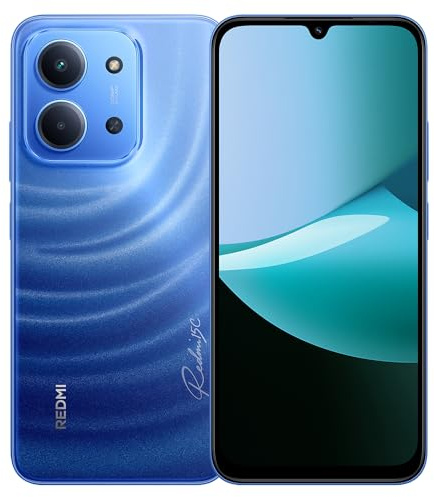 XIAOMI Redmi 15C 4G Telephone Portable, 6.9, Bleu, 8+256 Go, Batterie 6000 mAh (typ.), système Double caméra IA 50 MP, Charge Turbo 33 W, Android 15, HyperOS 2, avec Chargeur, NFC Non Pris en Charge