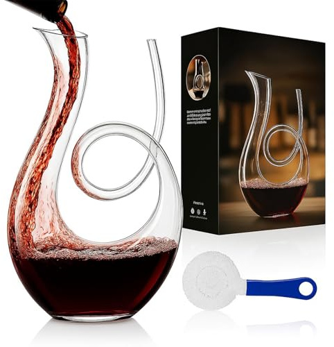 Escultura Decantador Whisky - Decantador De Whisky De Cristal Con Forma De Cisne De 1000 Ml, Botella De Vidrio Soplado A Mano, Dispensador De Vino