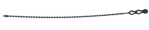 Gardner Bender 46-12BEADBK Beaded Cable Tie Wrap, 12 inch, 70 lb, Reusable, Adjustable Wire and Cord Management, 40 Pk, UV Resistant Black